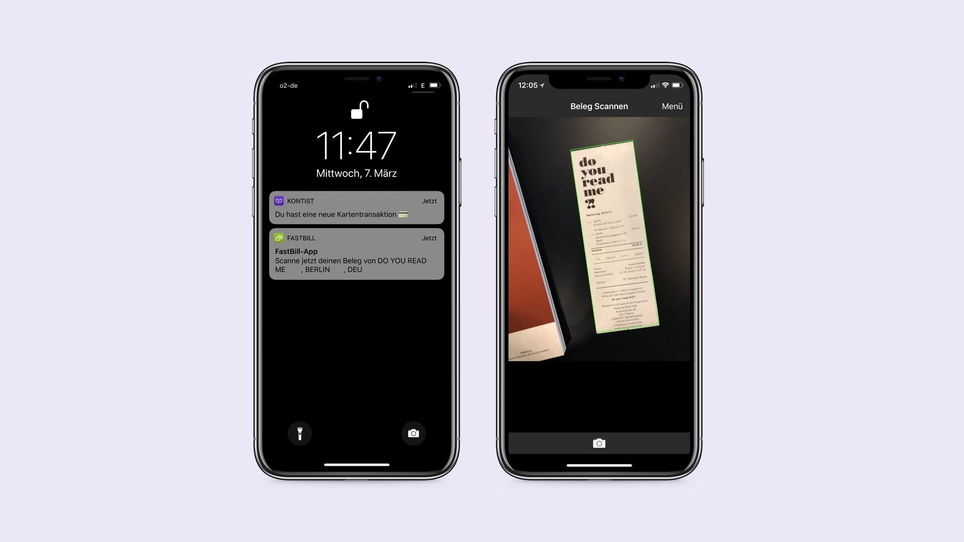 Push Benachrichtigung und Fastbill Scanvorgang